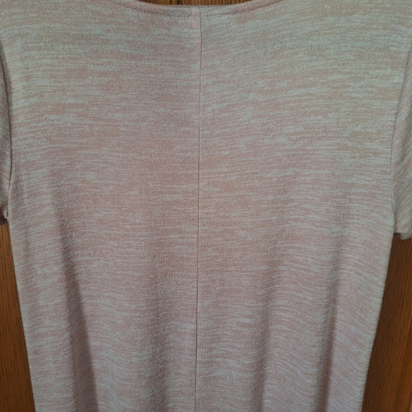 Lane Bryant  Short Sleeve Asymmetrical Midi Dress Light Pink Size 10/12 - Picture 6 of 10